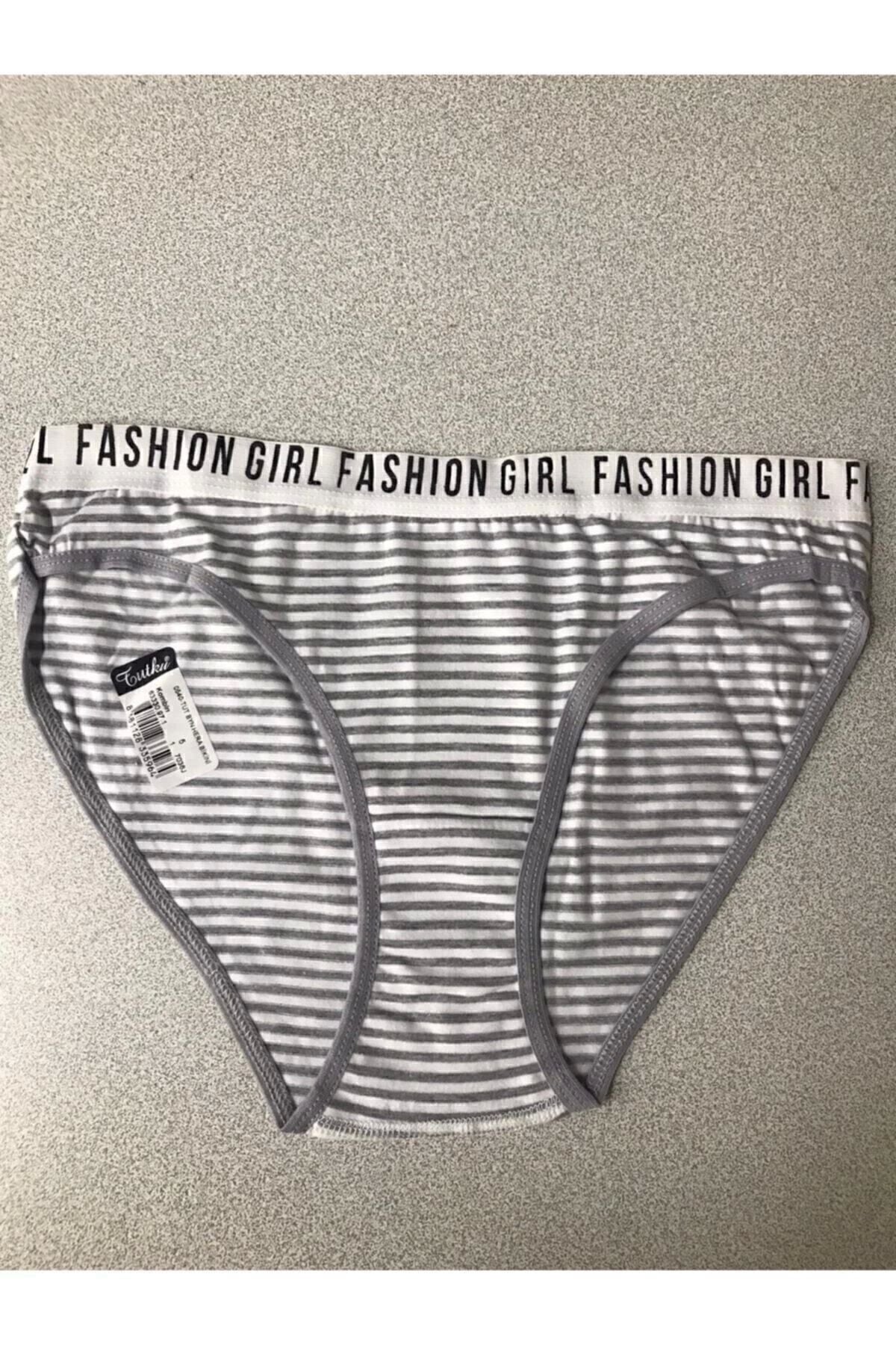 Tutku 12'li Paket Bayan Kadın Desenli Bikini Külot Asorti Kilot