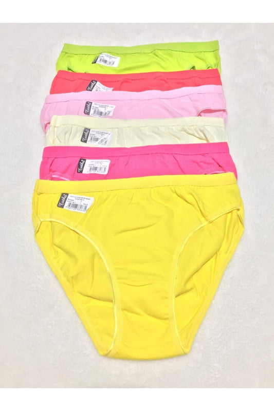 Tutku 6'lı Paket Nehir Fosforlu Kadın Slip Külot
