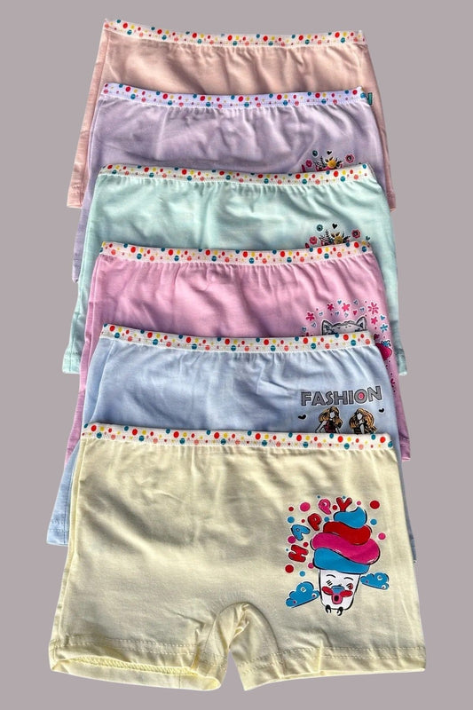 Dondeza Pamuklu Kız Çocuk Boxer 6 Adet