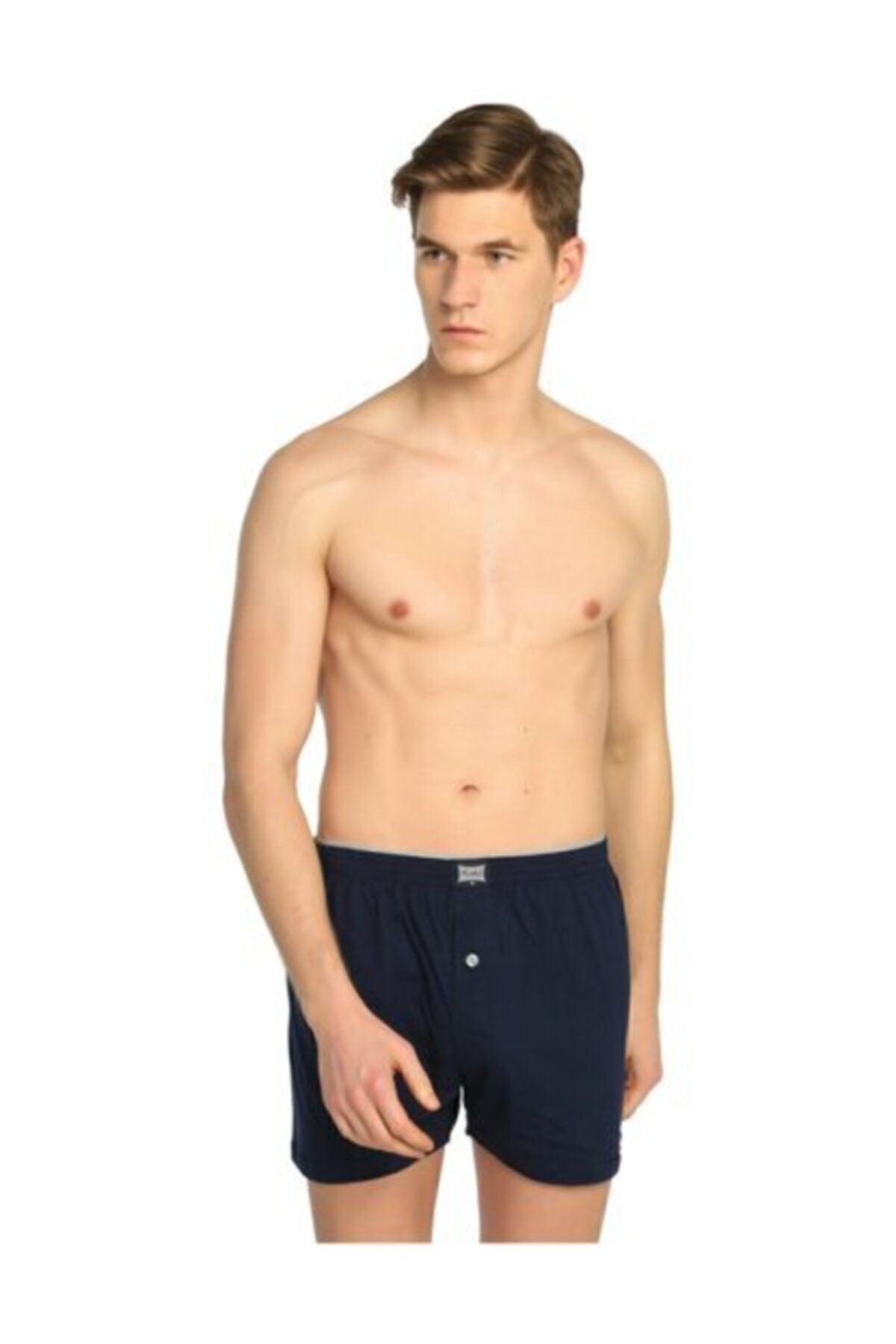 Tutku Erkek  Siyah Penye Düğmeli Boxer  Renk 5'li Paket
